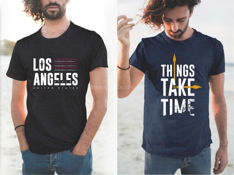 100+美式街头风格T恤印花图案AI矢量素材